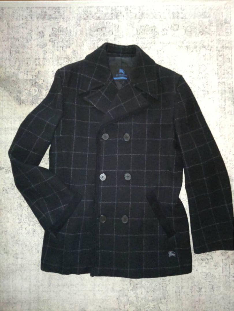 BURBERRY BLUELABEL バーバリー ピーコート M ブラック