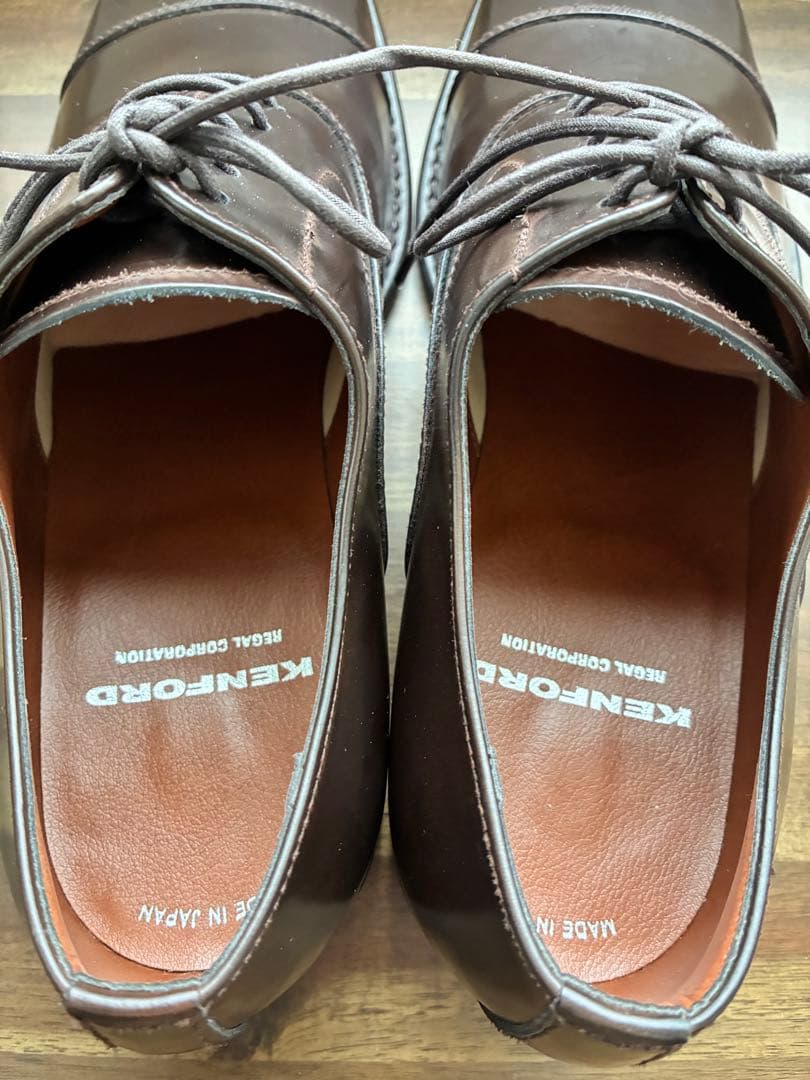 KENFORD 内羽根ストレートチップ 革靴 25.5 牛革 日本製 リーガル