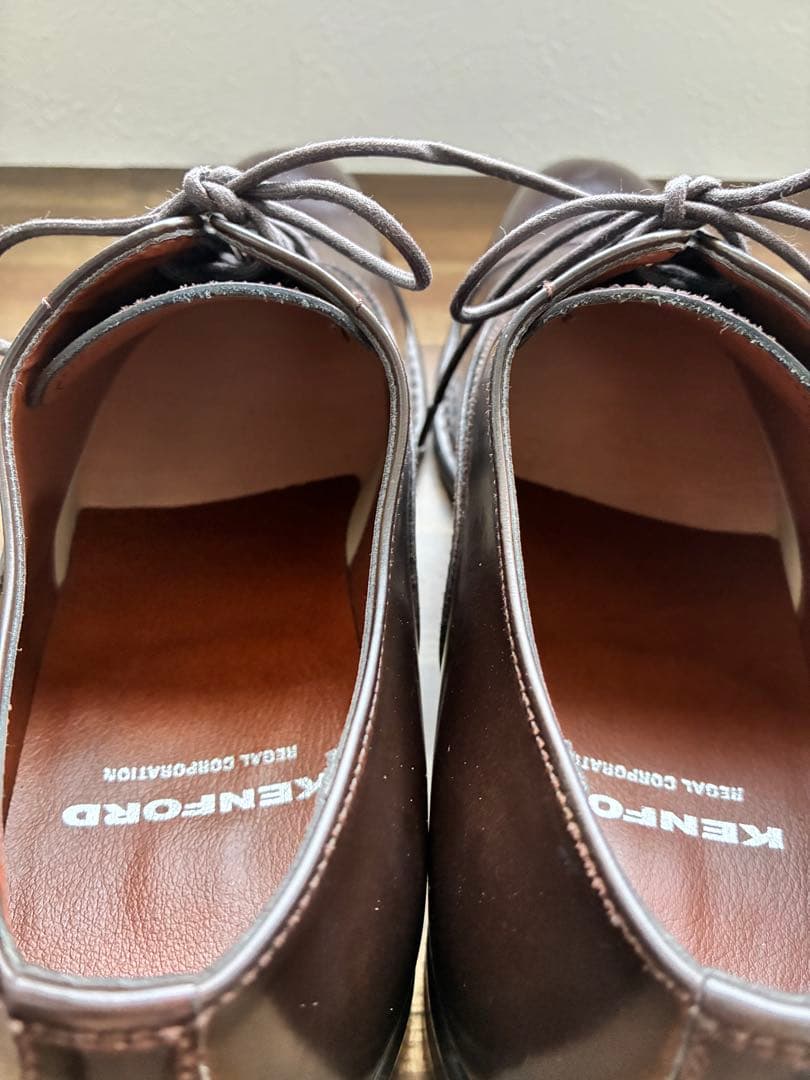 KENFORD 内羽根ストレートチップ 革靴 25.5 牛革 日本製 リーガル