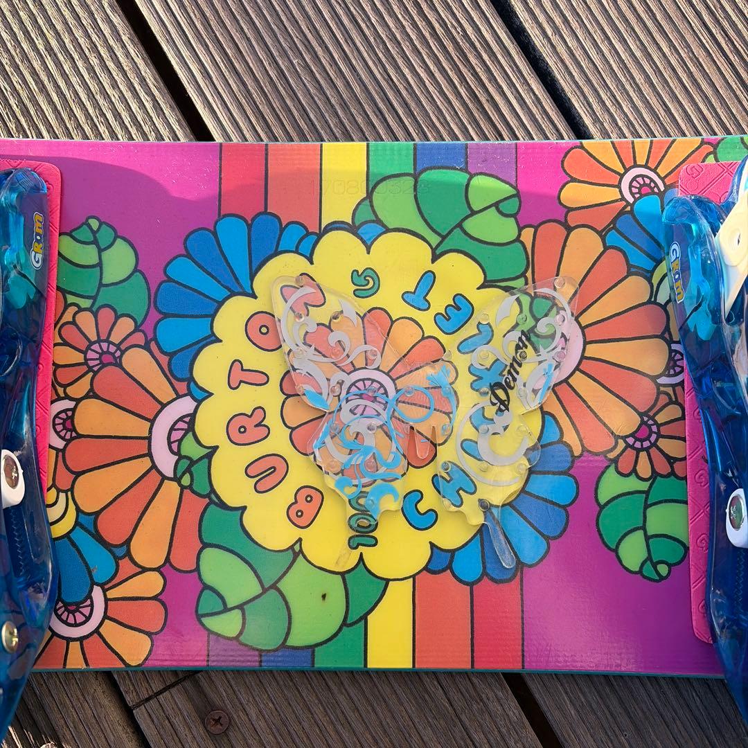 burton 子供　キッズ　板　90 バインディング　スノーボード　ユニコーン