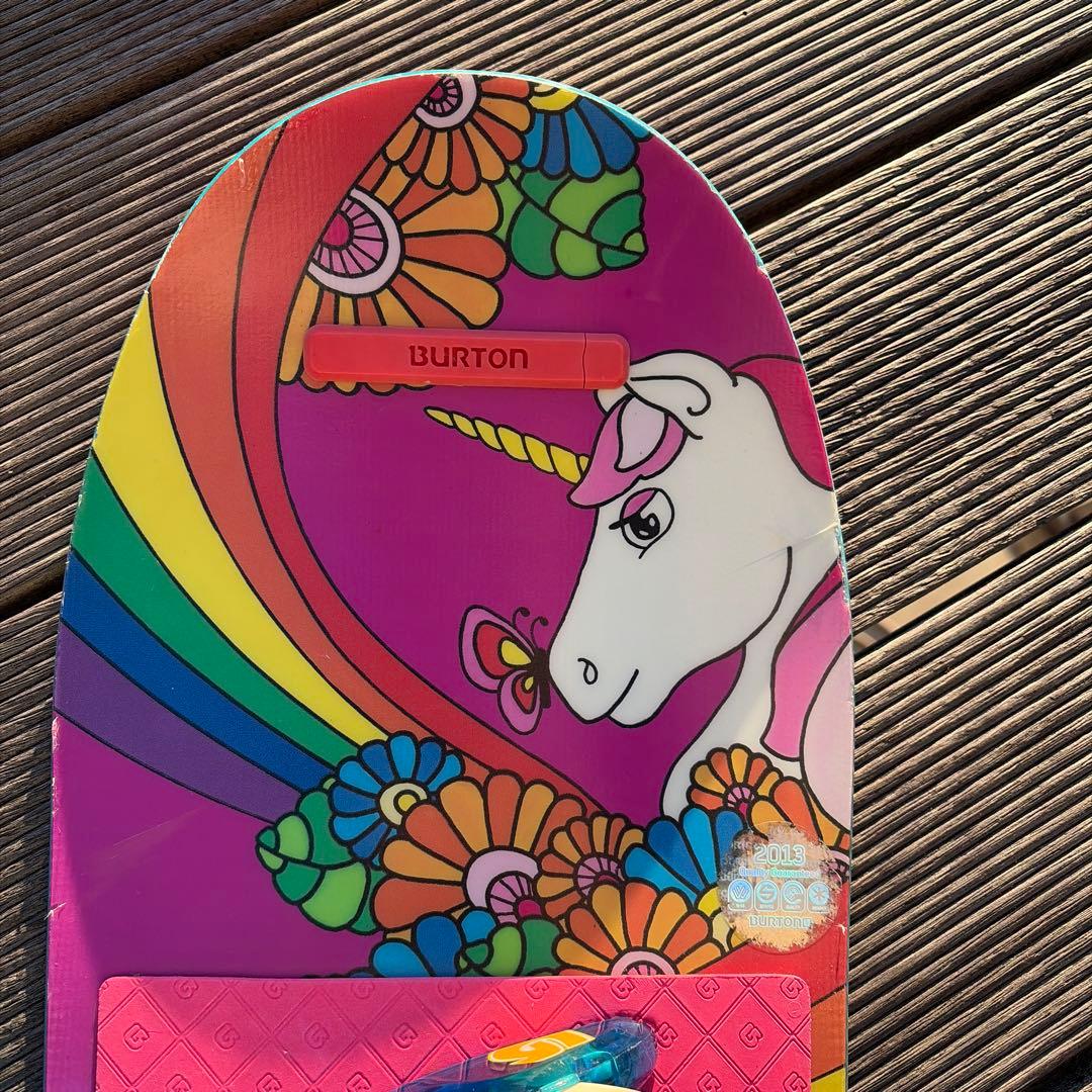burton 子供　キッズ　板　90 バインディング　スノーボード　ユニコーン