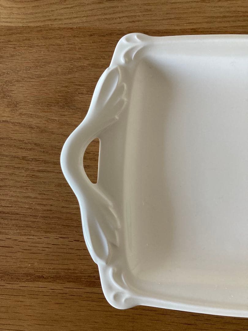 【美品】GIEN ジアン 長方形 皿 白 ホワイト