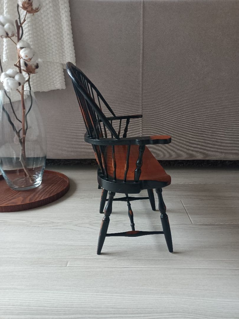 ✤ヨーロピアンアンティーク調　木製　ドールチェア　ミニチェア