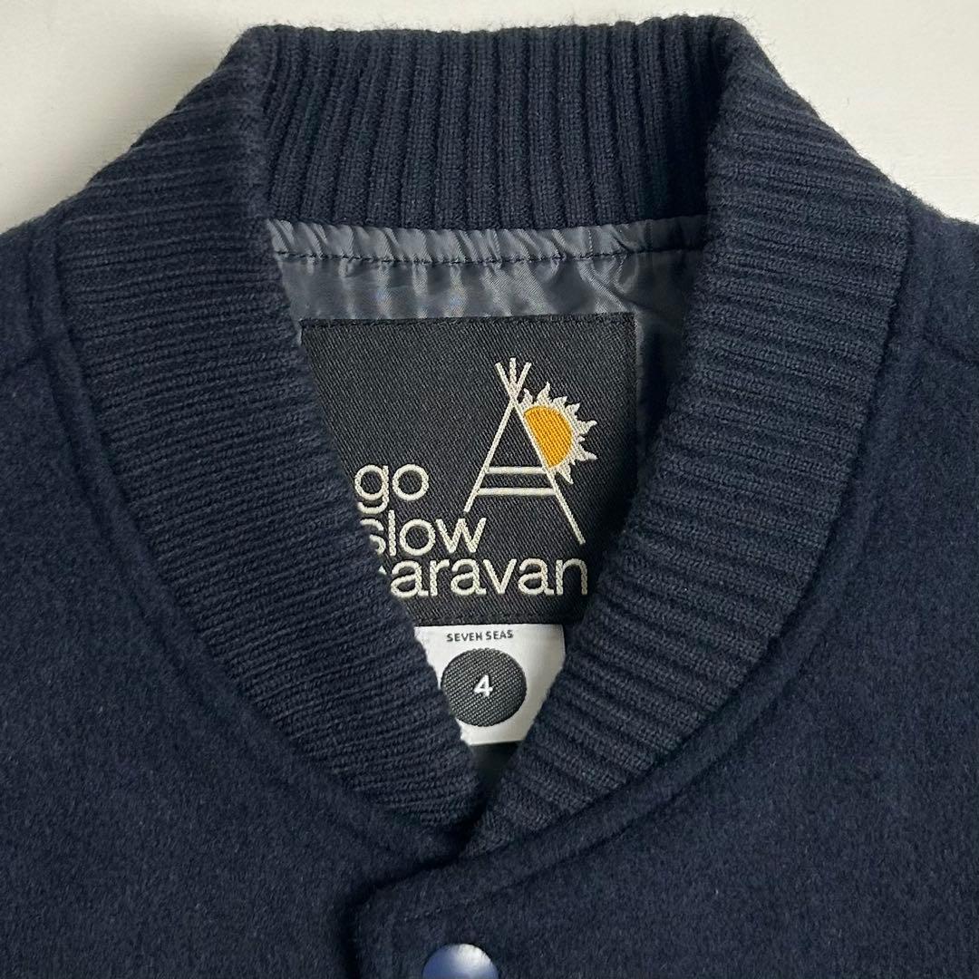 【美品】ゴースローキャラバン/シャギーウールパッチワークサーコート/スタジャン