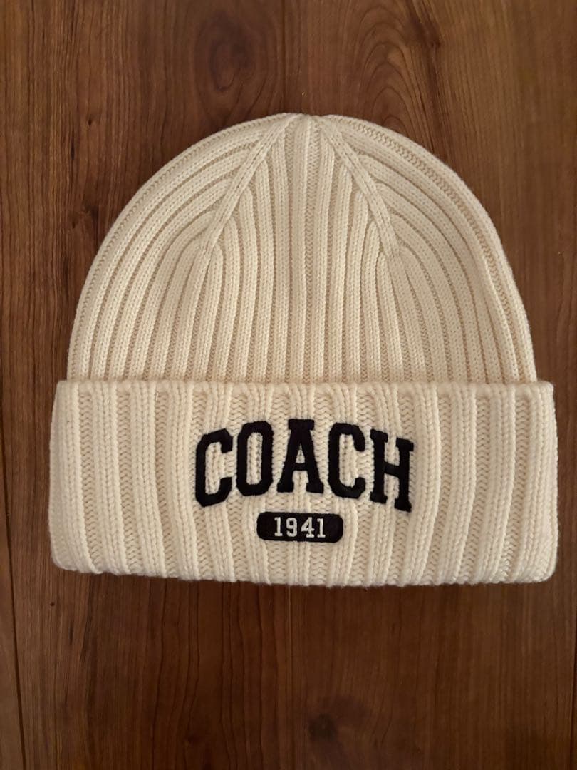 COACH 1941 ニット帽 アイボリー O/S