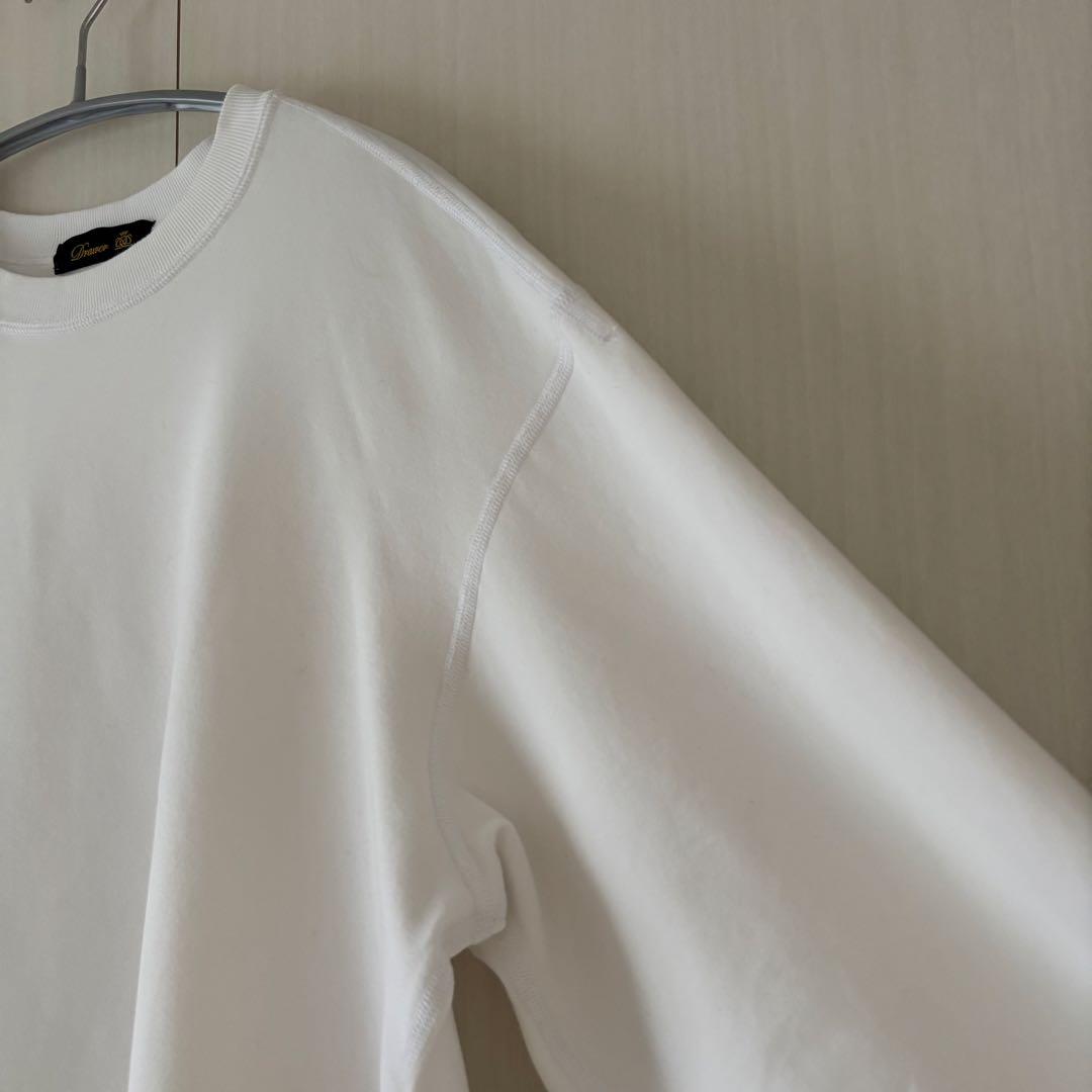 ドゥロワーDrawer トップス スウェット プルオーバー ロゴ刺繍 白 ぽわん