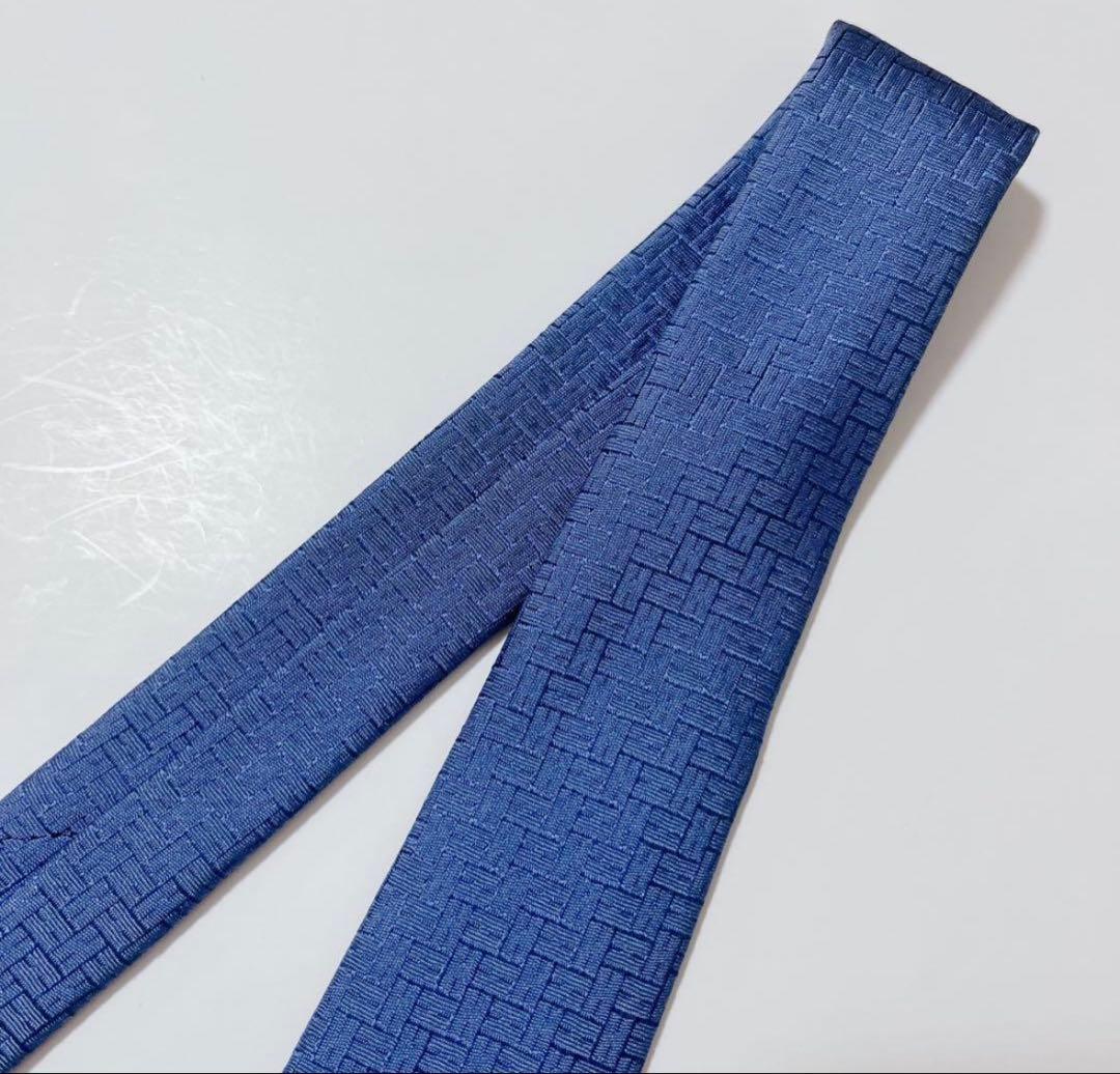 極美品 エルメス ネクタイ ハイブランド H柄 ファソネ 光沢 ジャガード織り