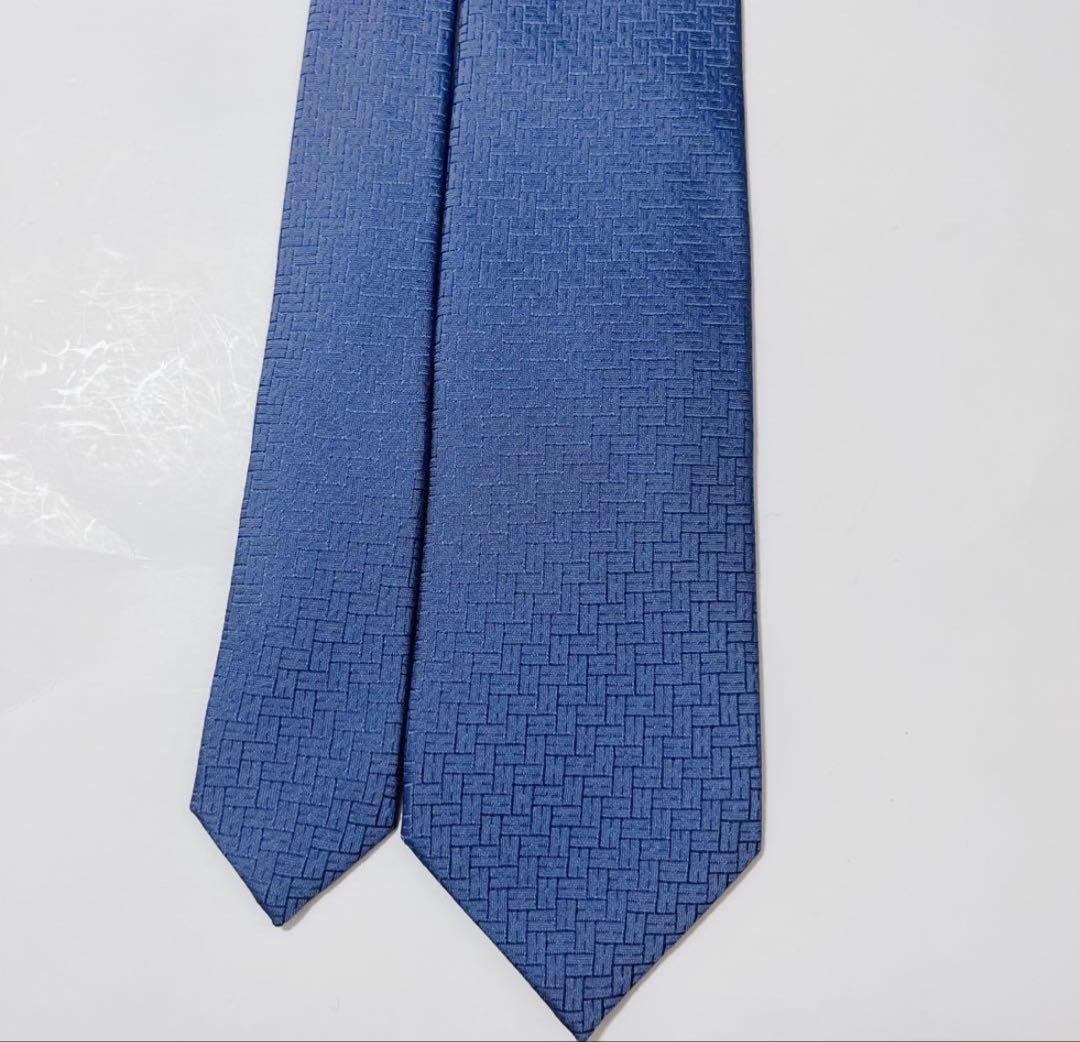 極美品 エルメス ネクタイ ハイブランド H柄 ファソネ 光沢 ジャガード織り