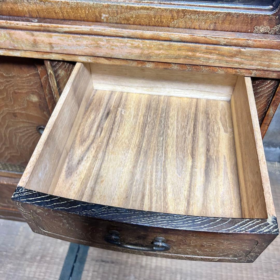 昭和レトロ 欅杢 茶箪笥 水屋箪笥 古民家家具