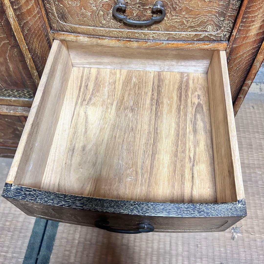 昭和レトロ 欅杢 茶箪笥 水屋箪笥 古民家家具