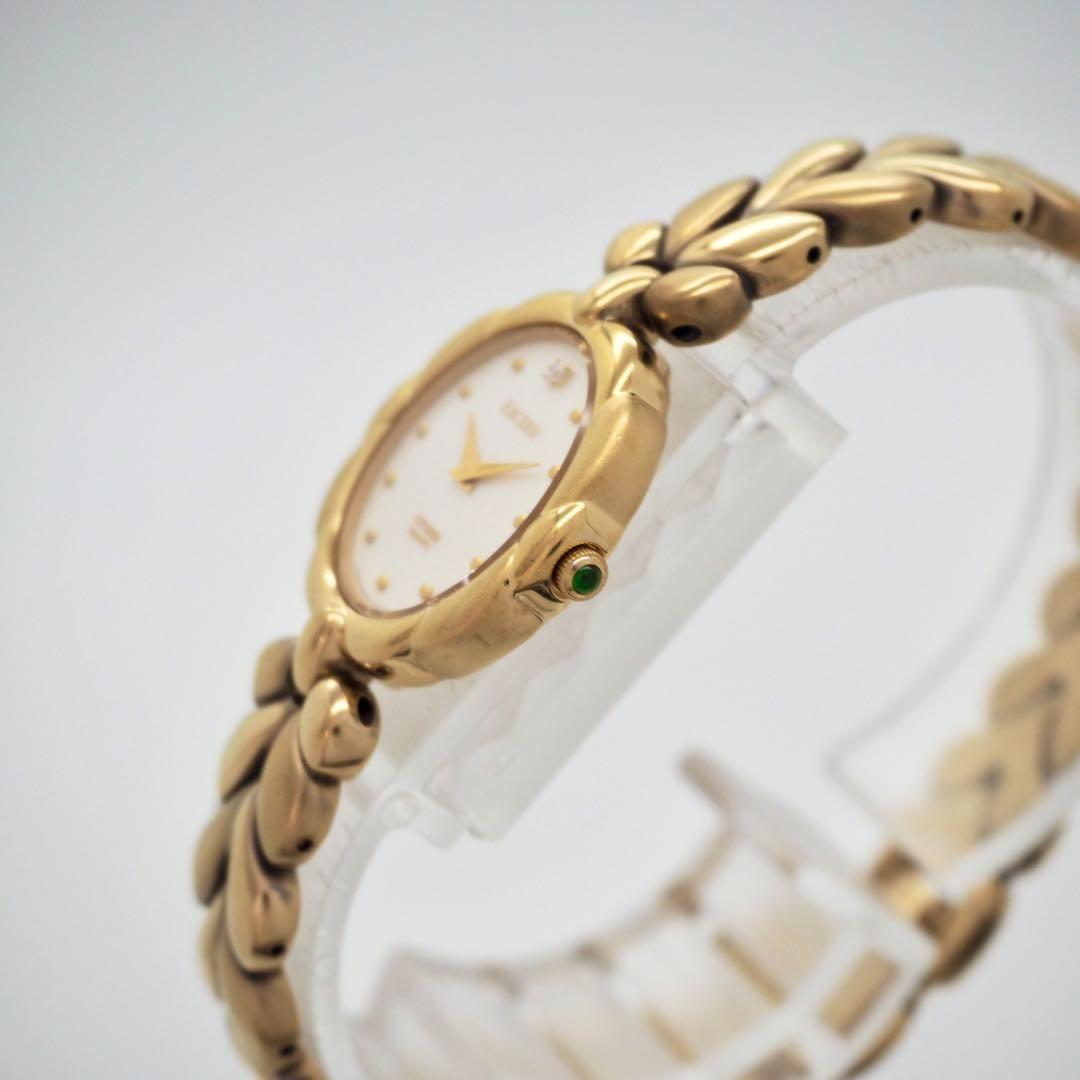 292 稼働【美品】CITIZEN　エクシード　時計　1Pダイヤ オーバル　SV