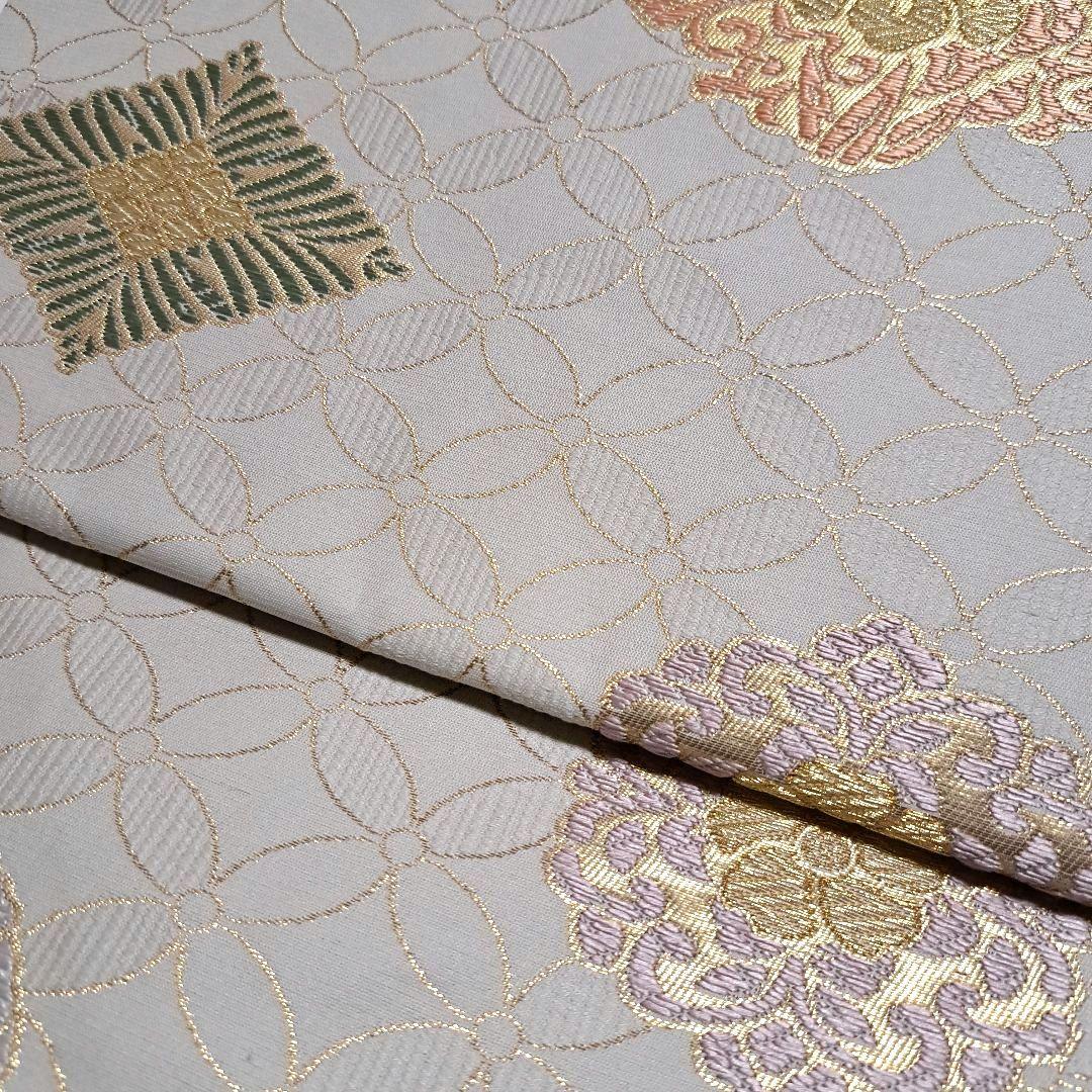 No.6022　名古屋帯　九寸　仕立済　正絹　着物　新品未使用