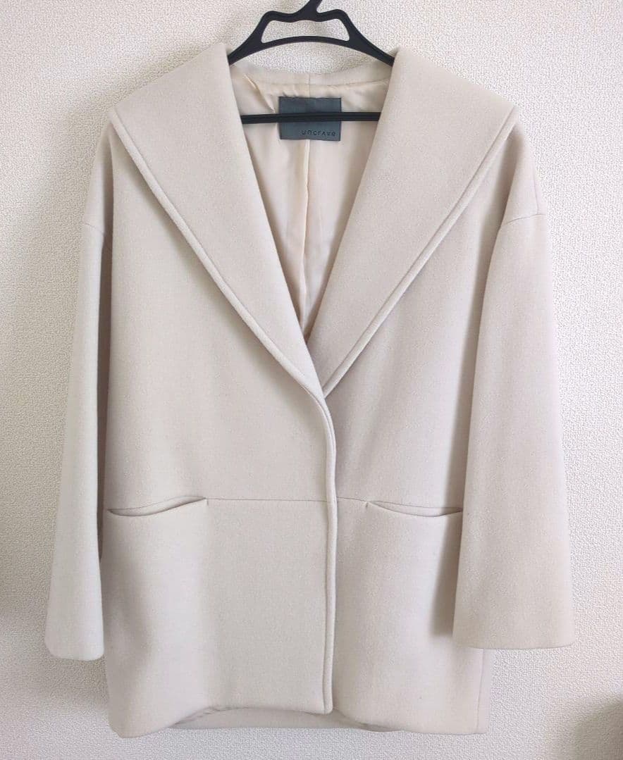 【美品】uncrave アンクレイヴ ビッグカラー コート