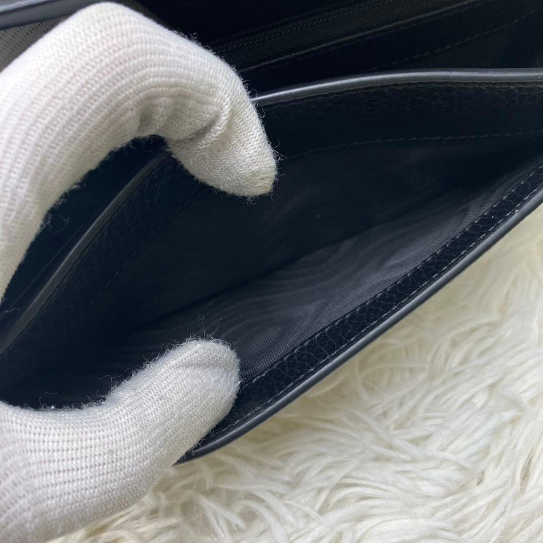 ✨GUCCI✨ 長財布　GGマーモント ツートンカラー ブラック