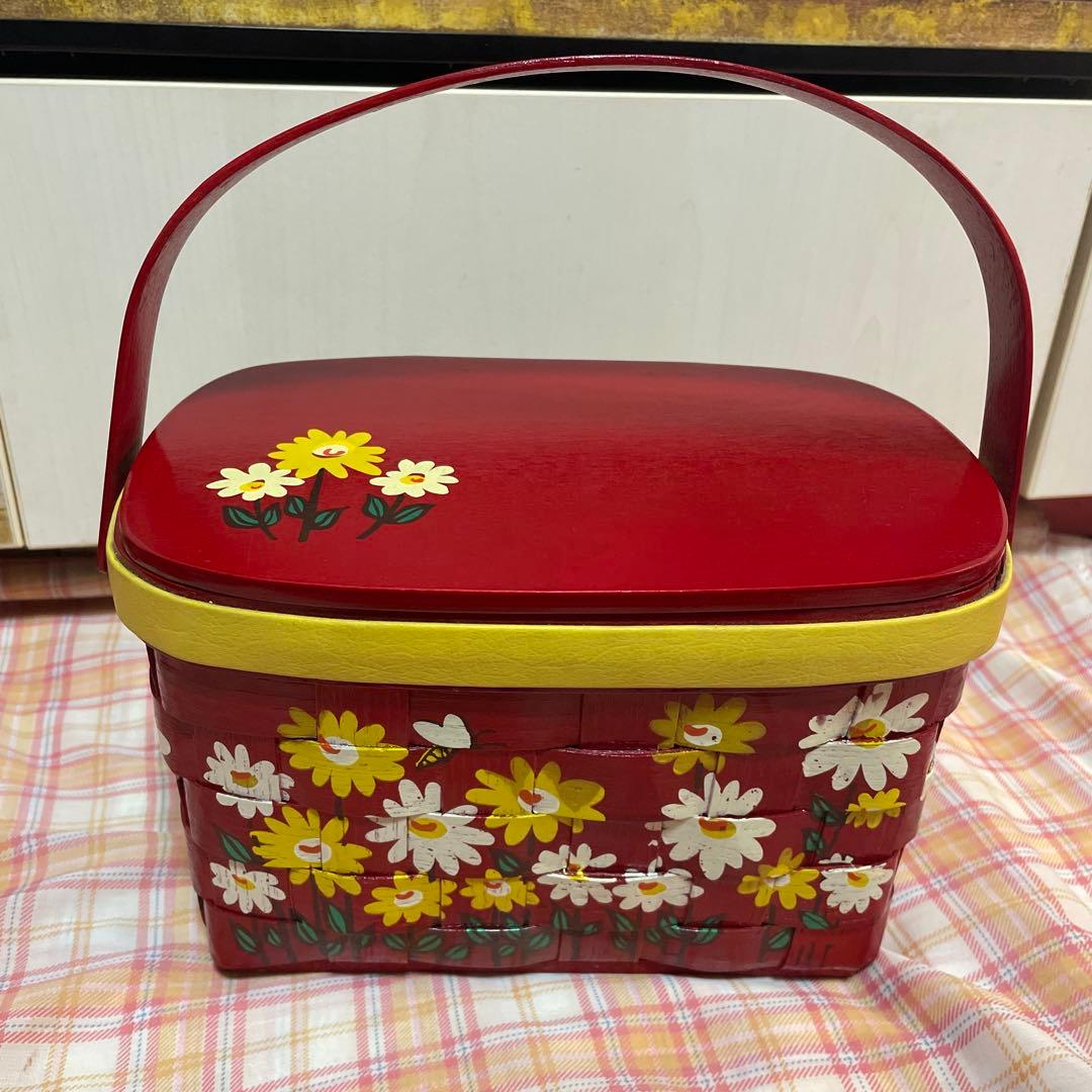 Caro-Nan カロナン　バスケット　カゴ　バッグ　鏡付き　アンティーク