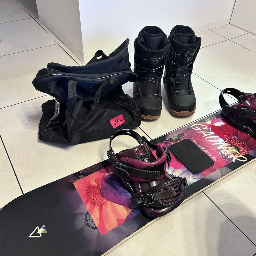 本日限定値下YELLOWBUS GAUNER 144cm スノーボード3点セット