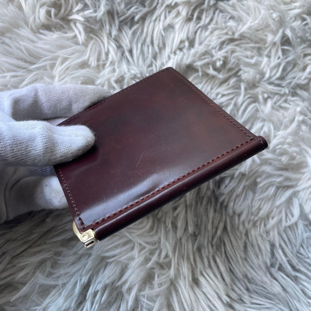 【未使用レベル】ガンゾ シェルコードバン マネークリップ