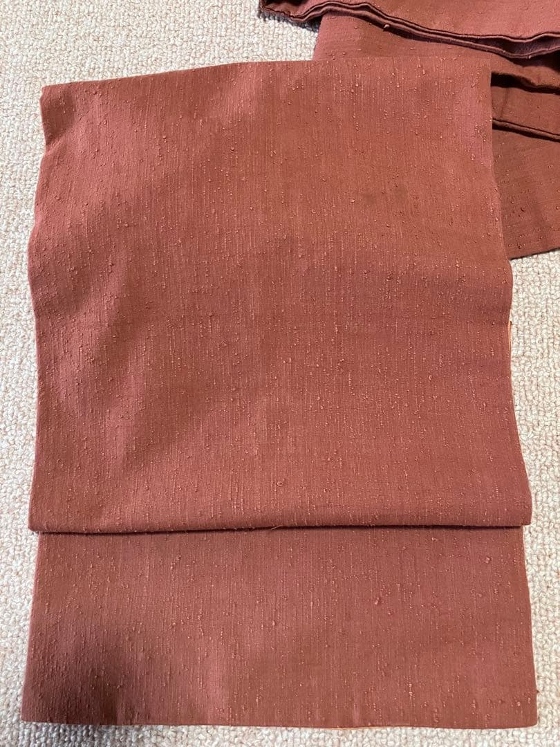 ③ 浦野理一　経節紬　名古屋帯　訳あり　汚れあり