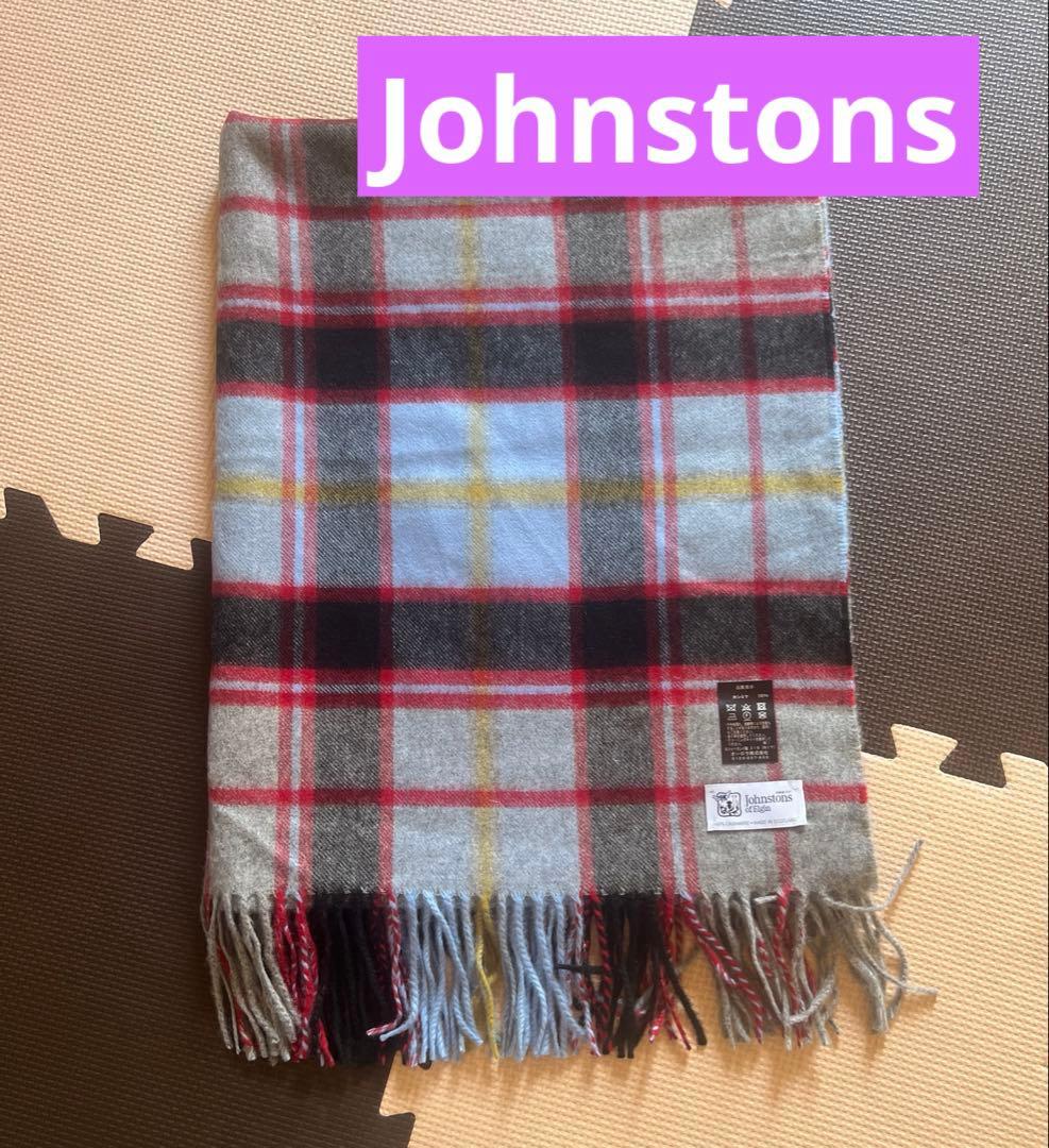 【鑑定済】ジョンストンズ Johnstons マフラー　大判