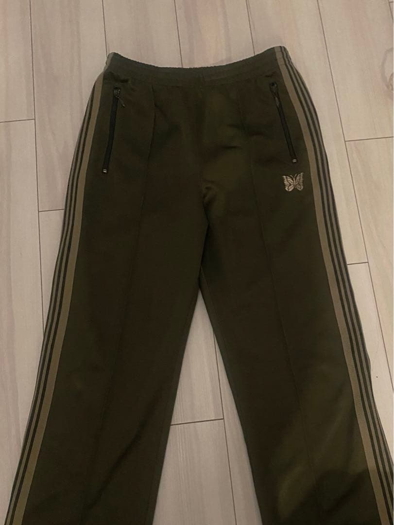 Needles トラックパンツ S ネイビー カーキ ストレート