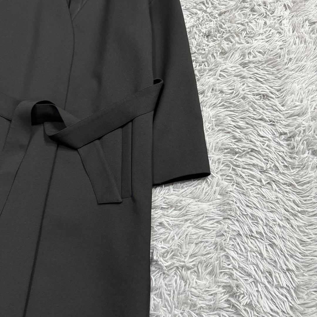 極美品✨'21年 セオリー ELIZABETTA ノーカラーロングコート ベルト