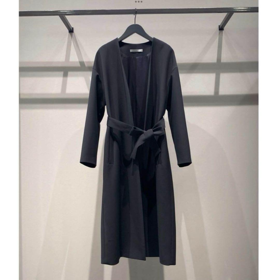 極美品✨'21年 セオリー ELIZABETTA ノーカラーロングコート ベルト