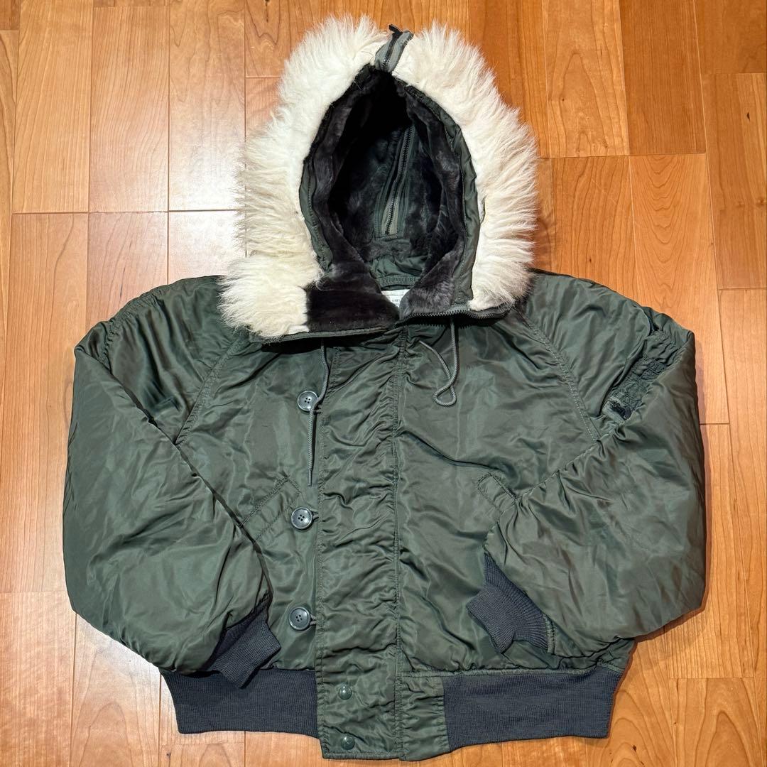 鏡餅　超美品 実物 81年 N-2B フライトジャケット USAF