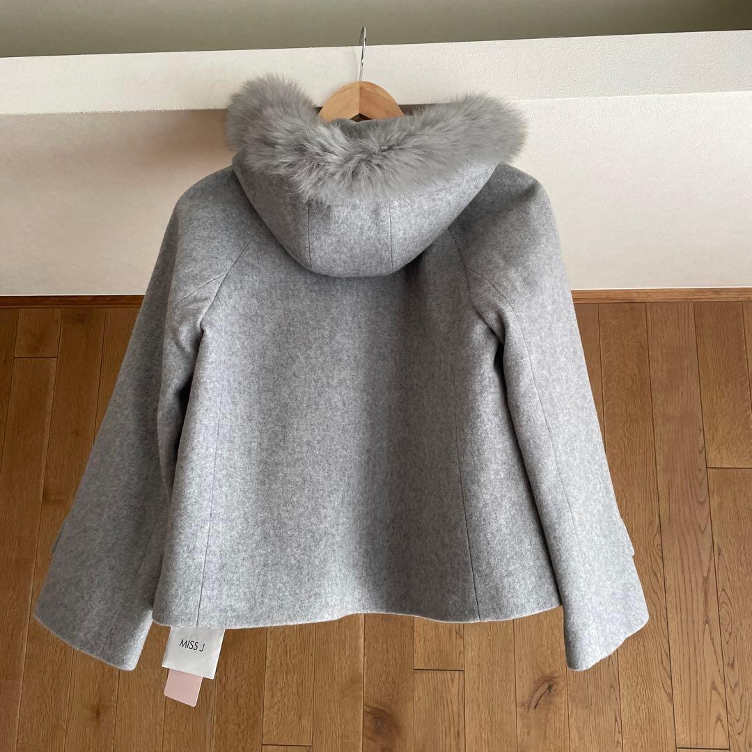 新品　MISS J（ミス ジェイ） メルトン×フォックスファー ショートコート