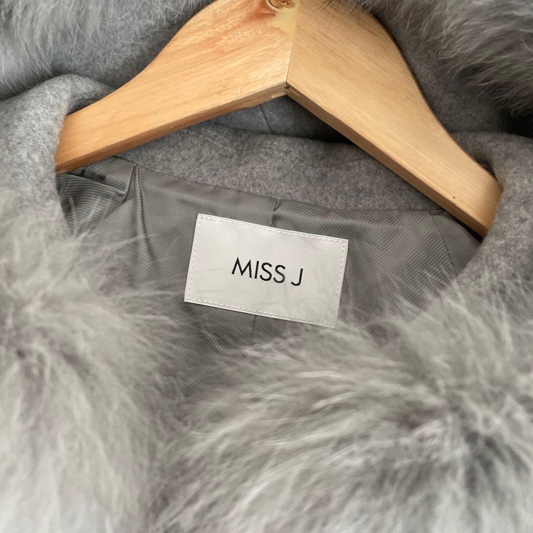 新品　MISS J（ミス ジェイ） メルトン×フォックスファー ショートコート