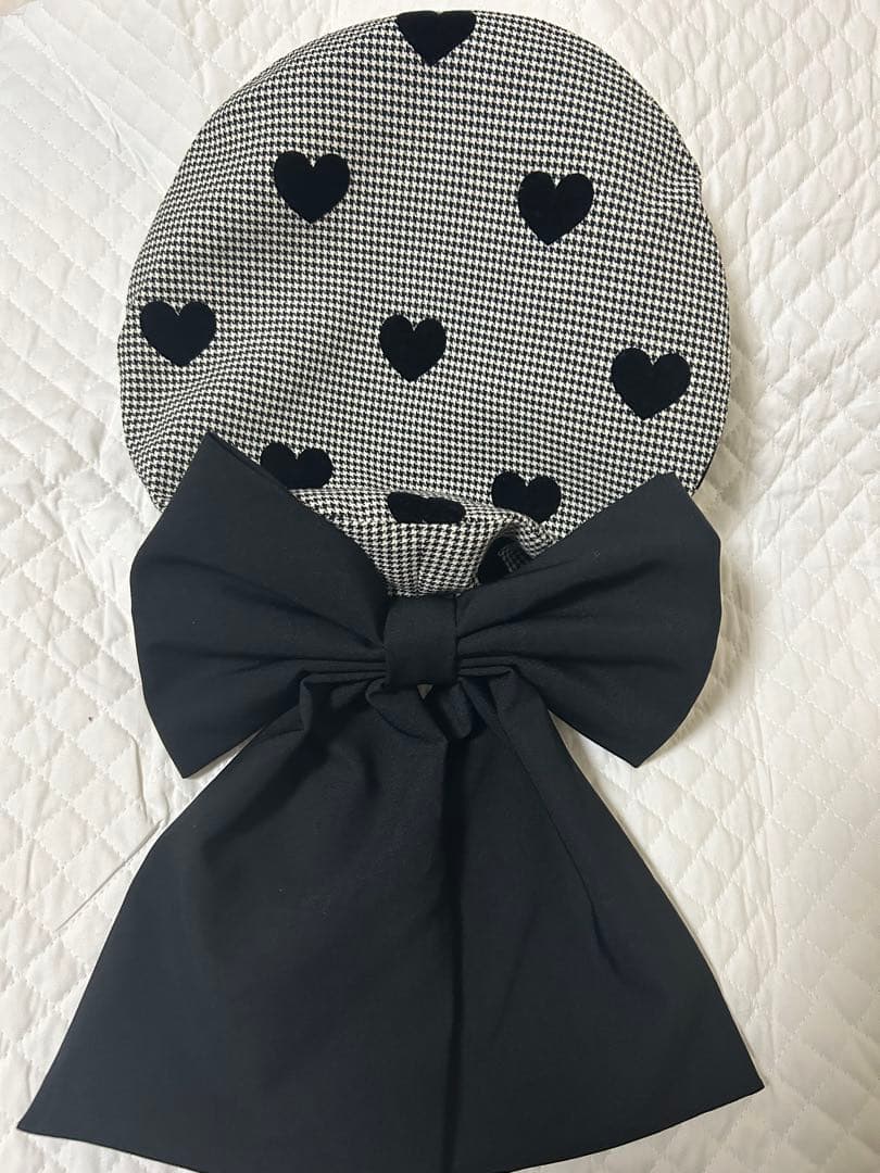 【HEIHEI】ハート柄リボン付きベレー帽【未使用】