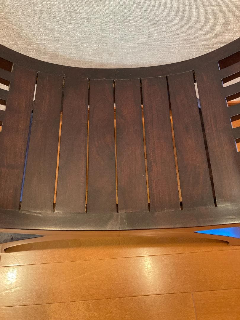 アジアンスタイル 木製スツール ダークブラウン