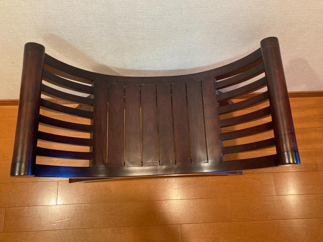 アジアンスタイル 木製スツール ダークブラウン