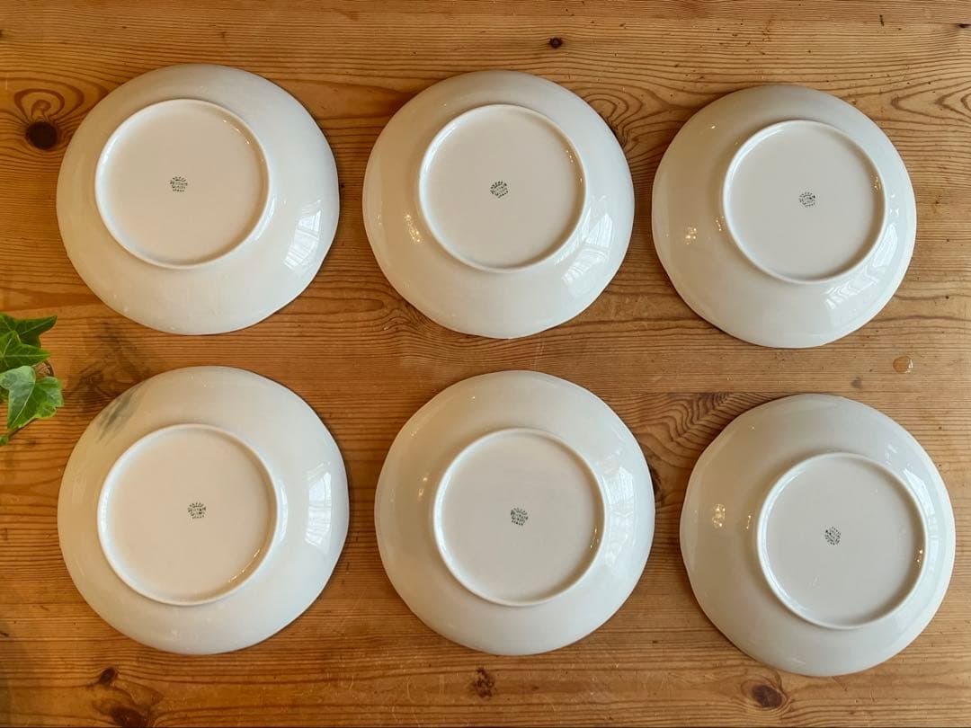 ジノリ　ベッキオホワイト　19ラウンドディッシュ×6