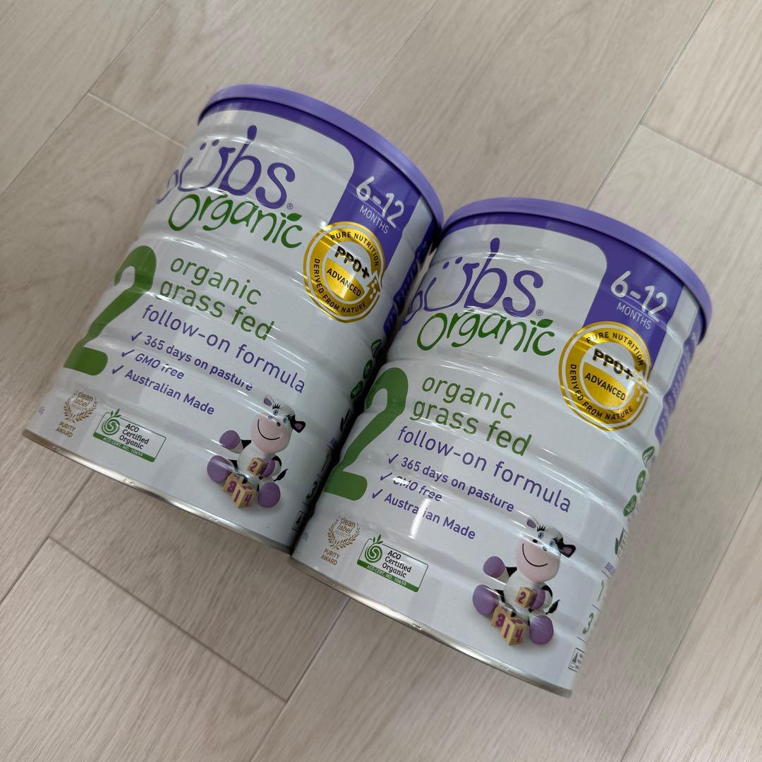 bubs organic★6〜12ヶ月グラスフェッドミルク2缶