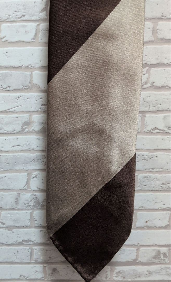 ステファノカウ　シルク ブロックストライプ ネクタイ　フランコバッシ