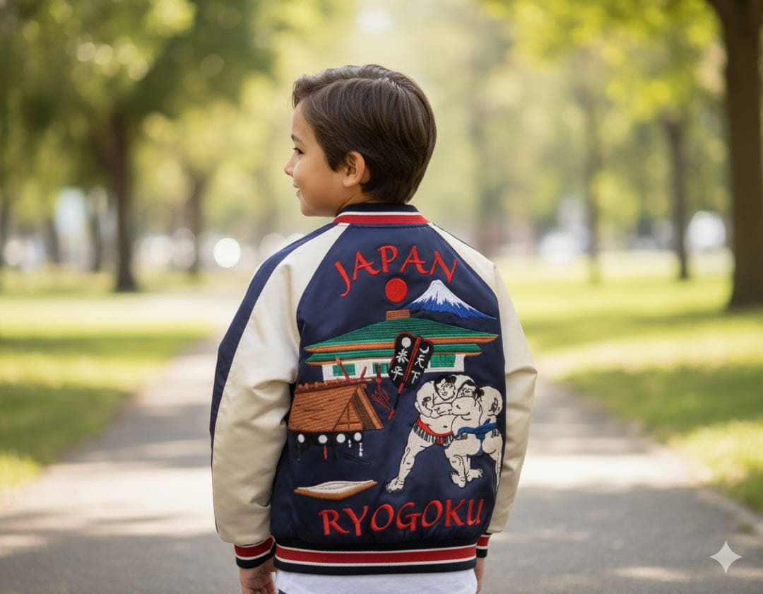 未使用　BREEZE 相撲刺繍　スカジャンキッズ110〜120