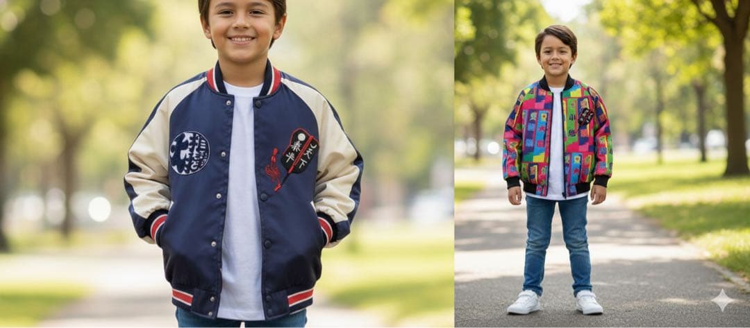 未使用　BREEZE 相撲刺繍　スカジャンキッズ110〜120