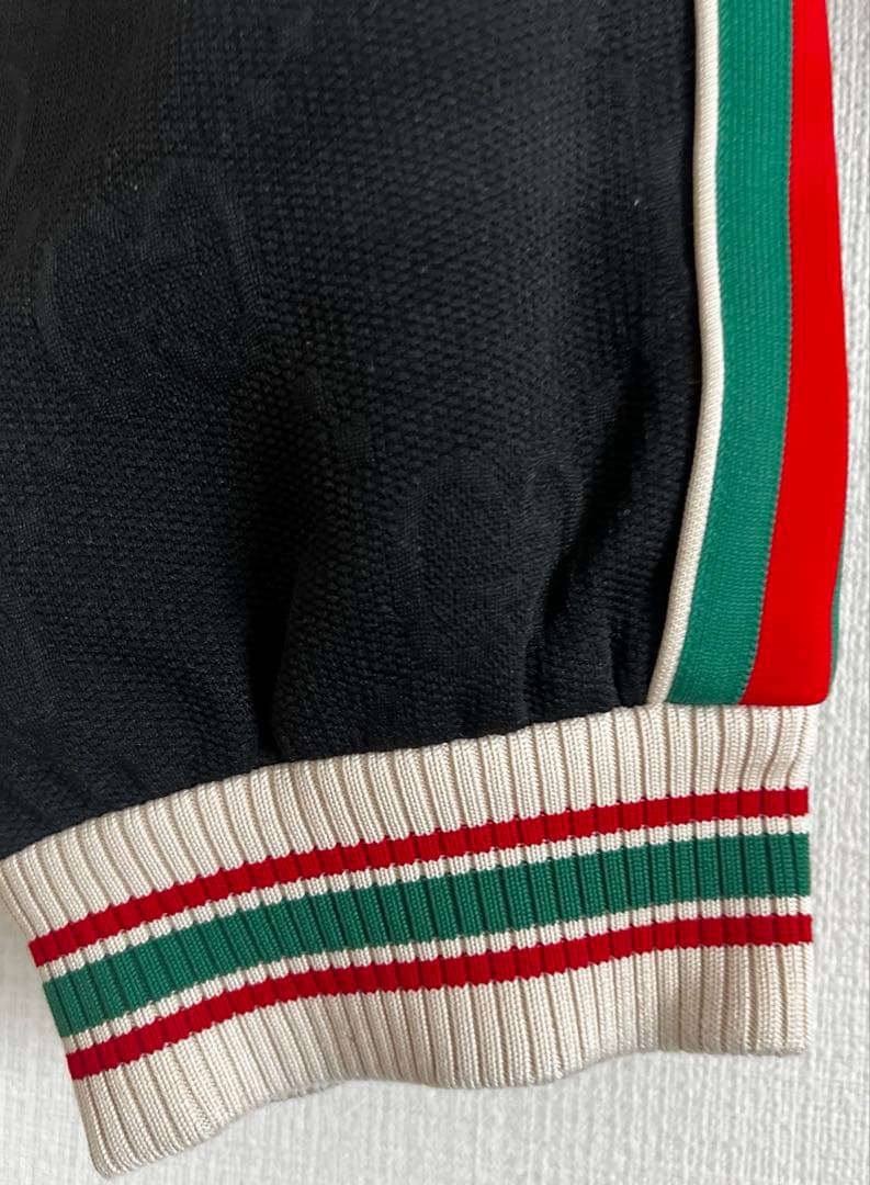 GUCCI GGジャカードモノグラムトラックジャケット・パンツ　セットアップ　黒