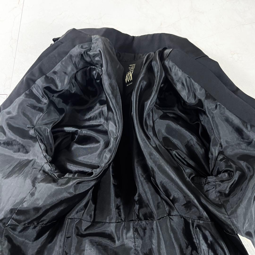 ✨美品 ブラックピースナウ ハート襟フリル リボン ショート丈 ダブルジャケット