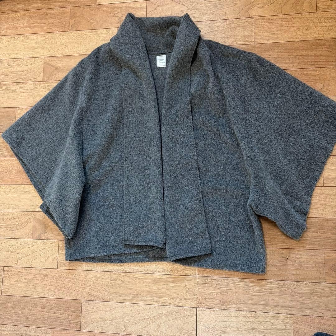 KIMONO MODERN Aラインドレープコート-アルパカ-