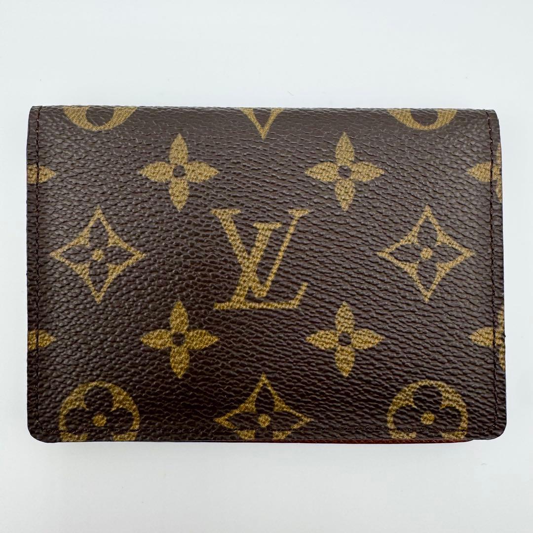 最高級美品 ルイヴィトン ポルト2カルトヴェルティカル モノグラム カードケース