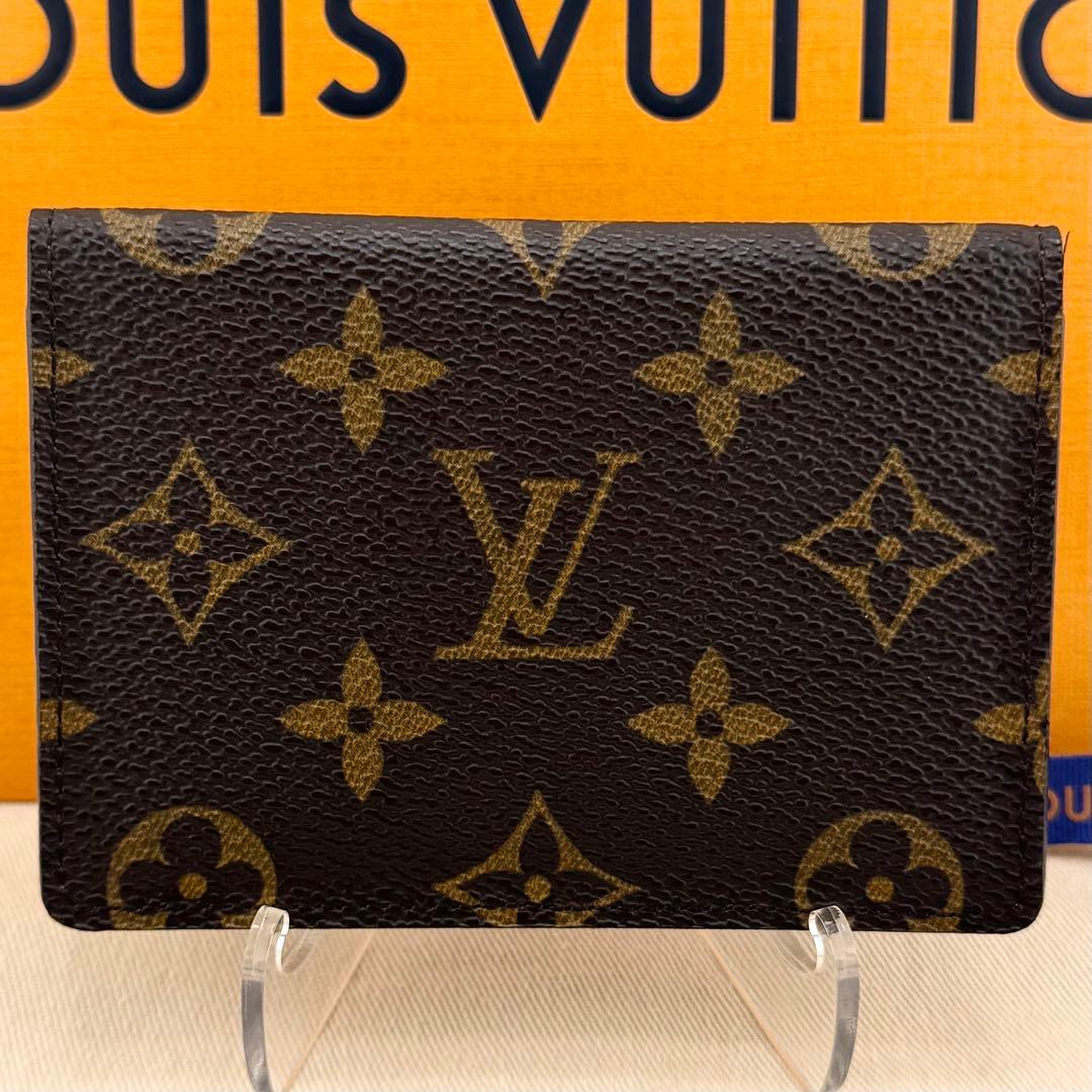 最高級美品 ルイヴィトン ポルト2カルトヴェルティカル モノグラム カードケース