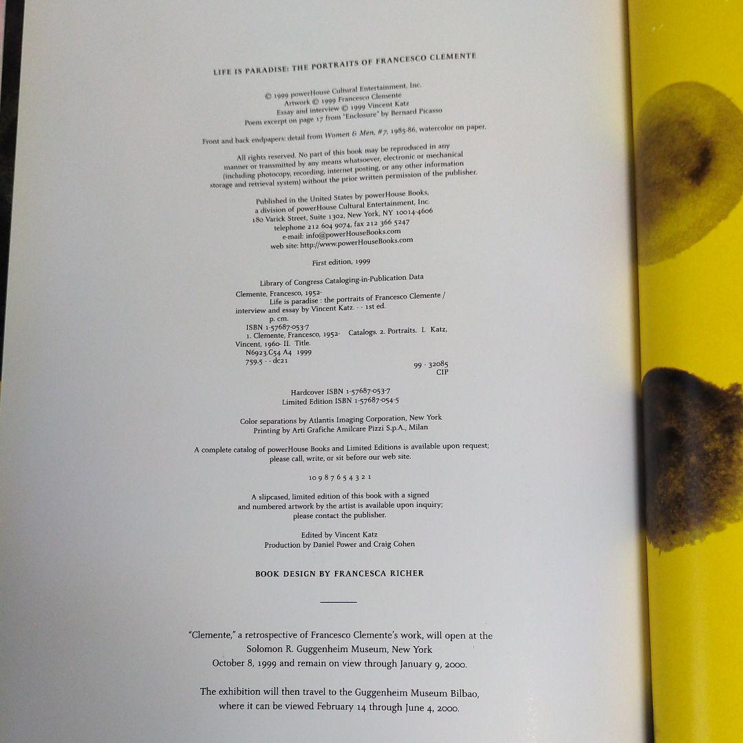 アート・デザイン・音楽 'LIFE  IS PARADISE' FRANCESCO CLEMENTE