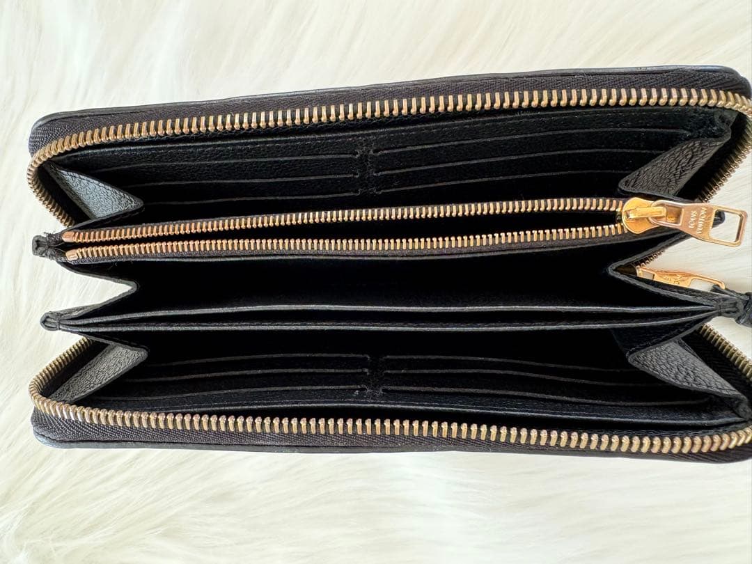 ルイヴィトン ジッピーウォレット モノグラム アンプラント ノワール
