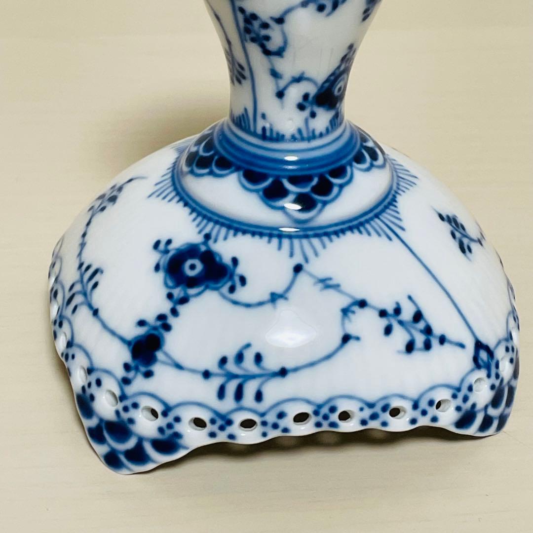 ロイヤルコペンハーゲン ブルーフルーテッド フルレース キャンドルスタンド