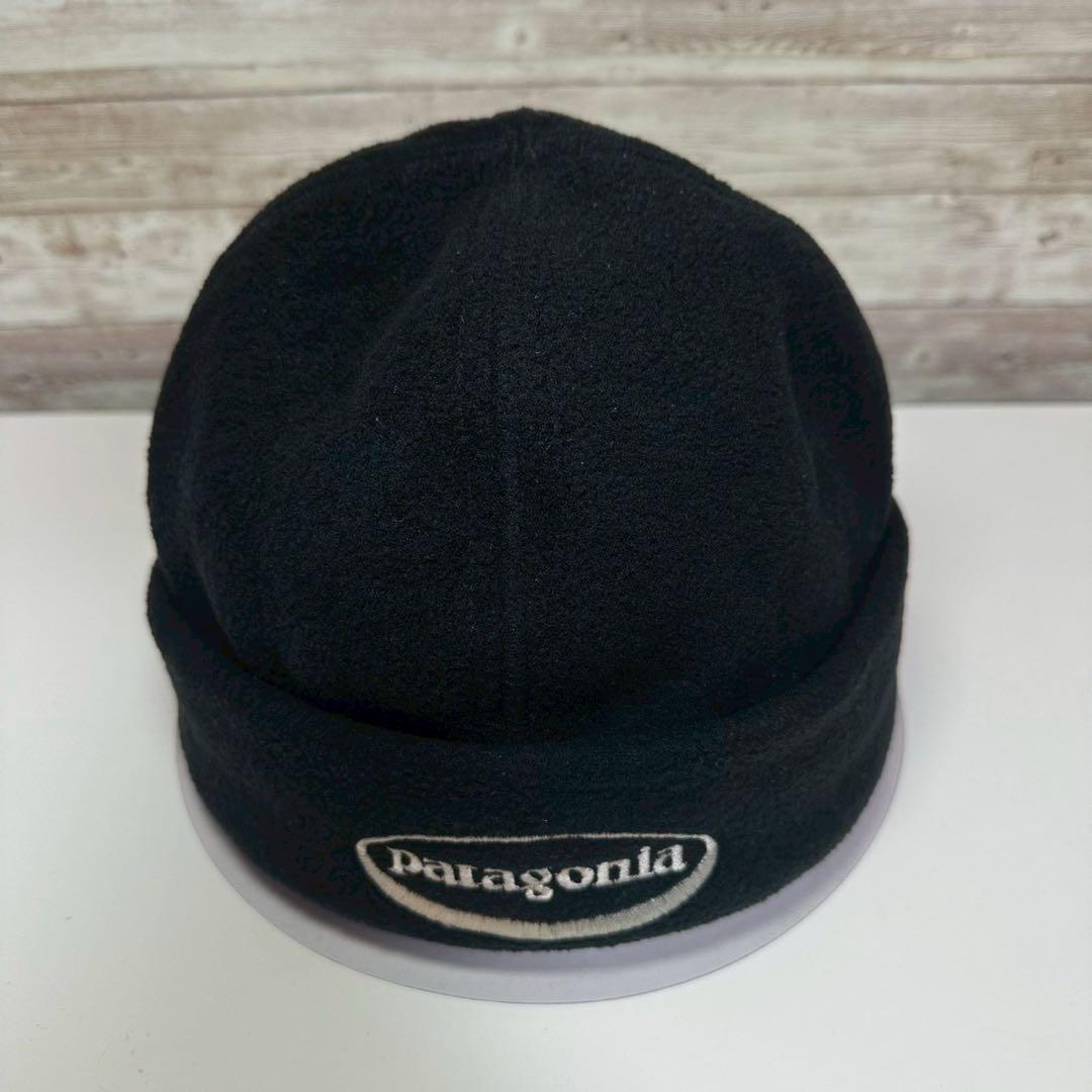 【超レア】USA製 2000年製 パタゴニア フリース ビーニーキャップ L 黒