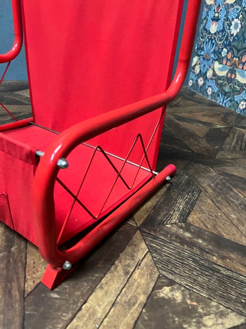 赤 ハンガーラック レトロポップインテリアアンティーク時物 昭和 レトロ