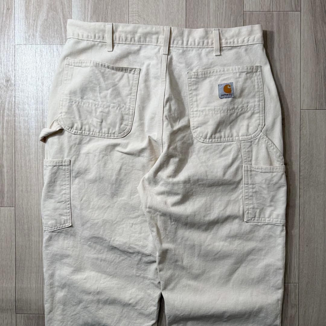 USA製！Carhartt カーハート ダブルニー ダックパンツ 生成り W36