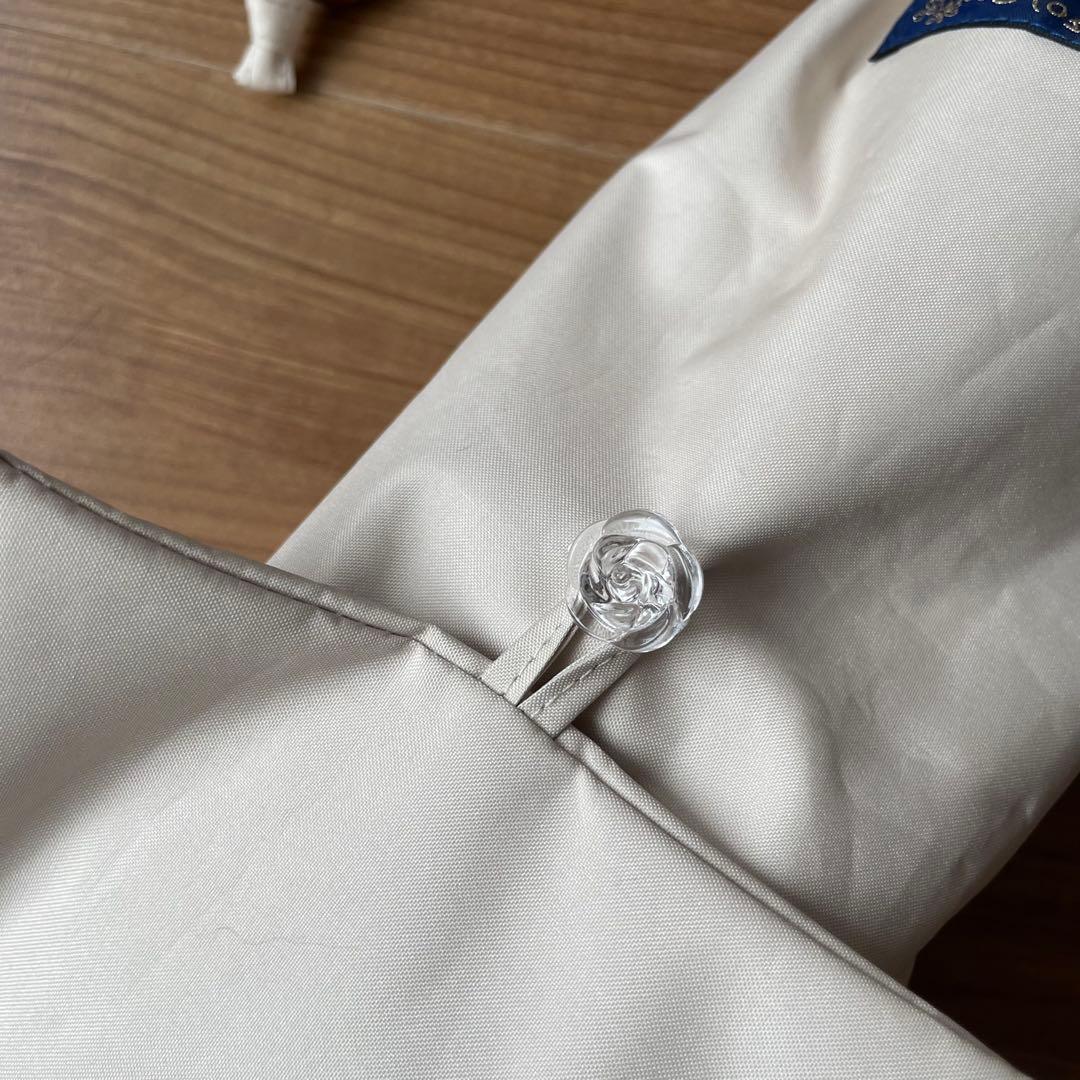 【２回のみ使用】芦屋ロサブラン　2段　折りたたみ日傘　ライトグレージュ