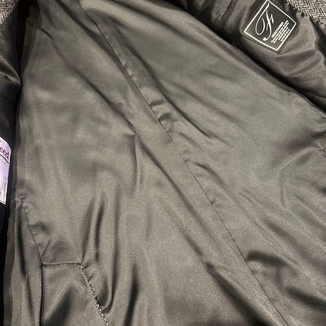 【新品】ハリスツイード／FACE MIX ヘリンボーン ジャケット グレー L